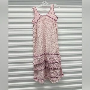 Cotton summer boho midi dress medium